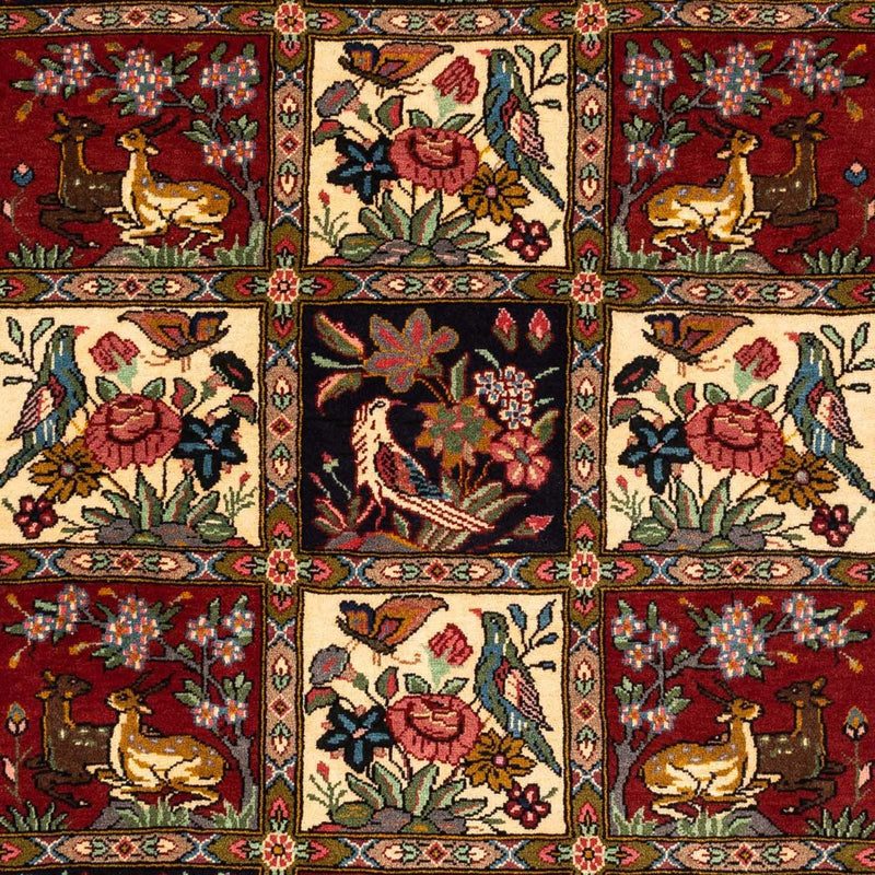 Bachtiar Teppich 111x164cm - Perserteppich - dunkelrot