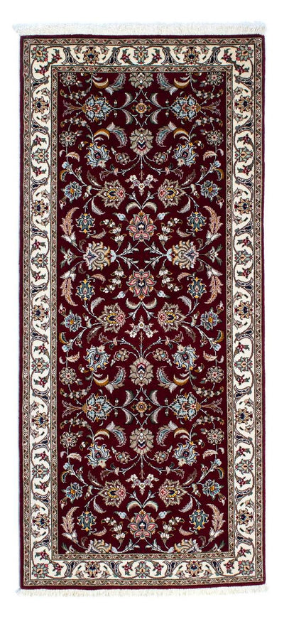 Täbriz - 50 Raj Teppich 88x205cm - Perserteppich - dunkelrot