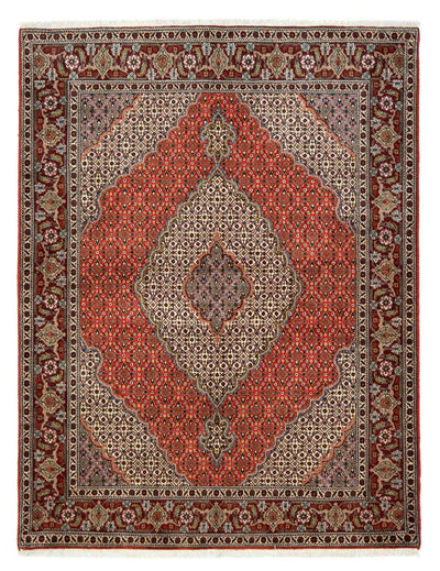 Täbriz Teppich 150x200cm - Perserteppich - dunkelrot