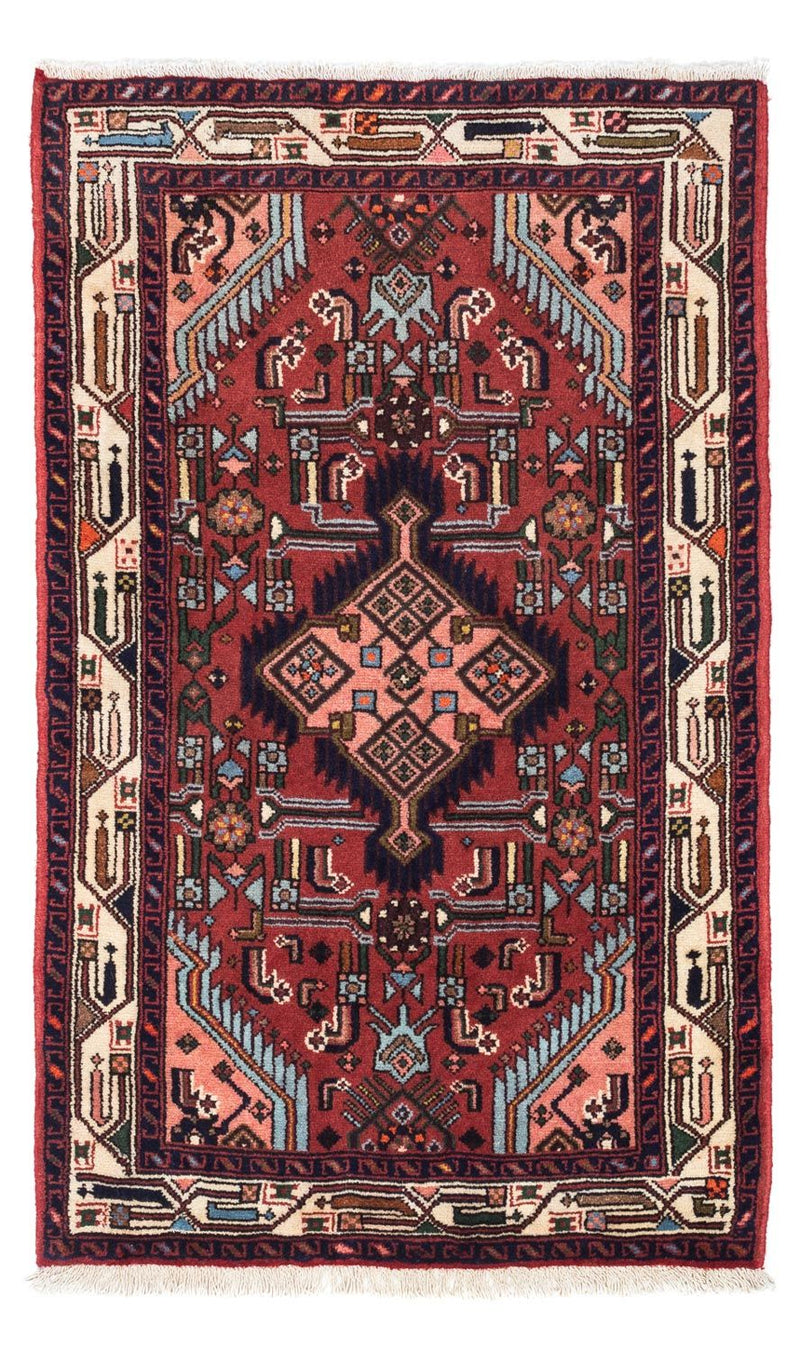 Hosseinabad Teppich 80x125cm - Perserteppich - dunkelrot