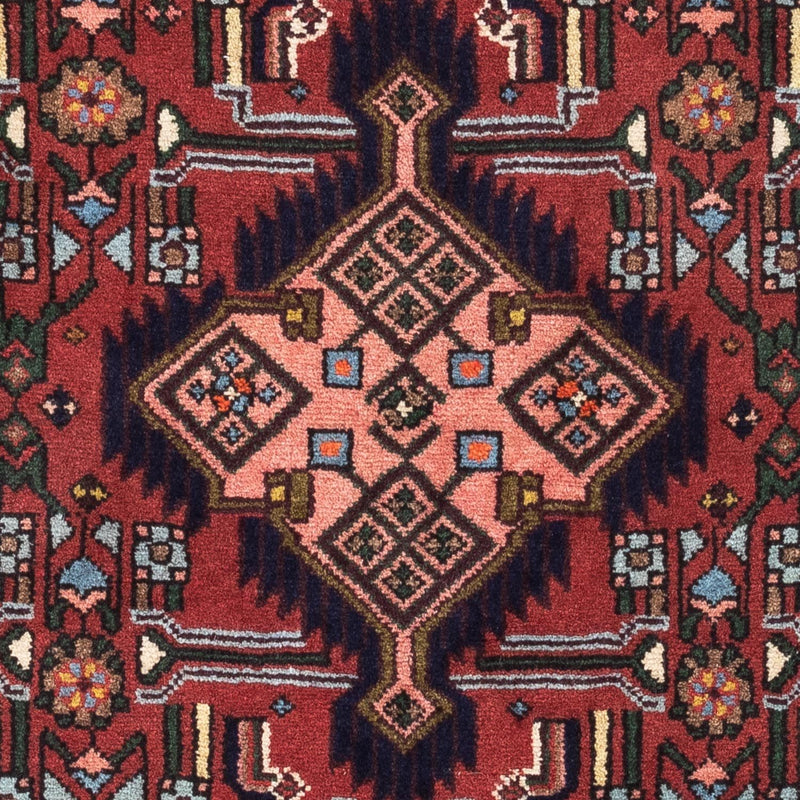 Hosseinabad Teppich 80x125cm - Perserteppich - dunkelrot