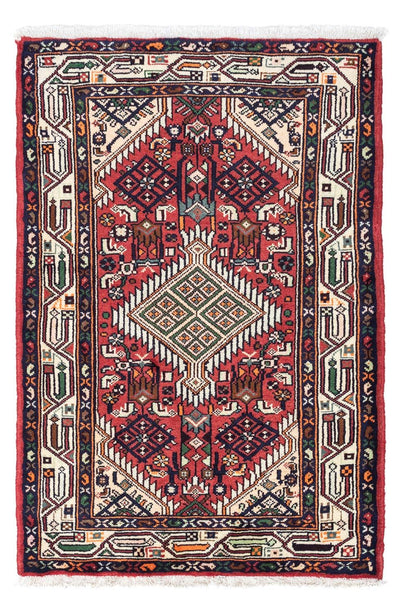 Hamadan Teppich 80x125cm - Perserteppich - hellrot
