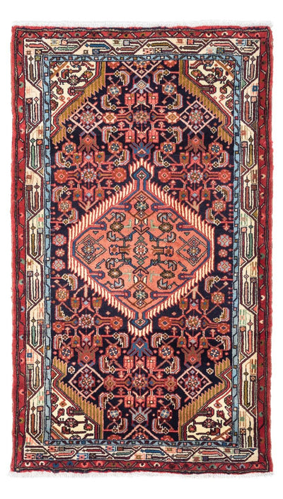 Hosseinabad Teppich 80x125cm - Perserteppich - dunkelblau