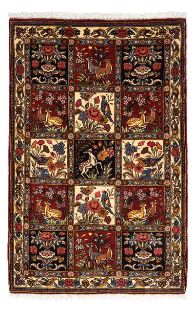 Bachtiar Teppich 107x162cm - Perserteppich - dunkelrot