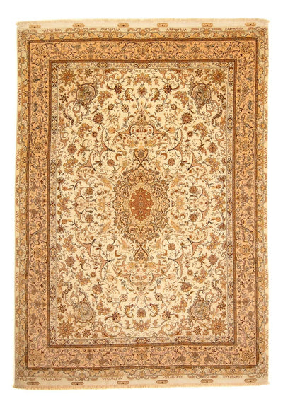 Täbriz - 50 Raj Teppich 251x350cm - Perserteppich - hellbraun