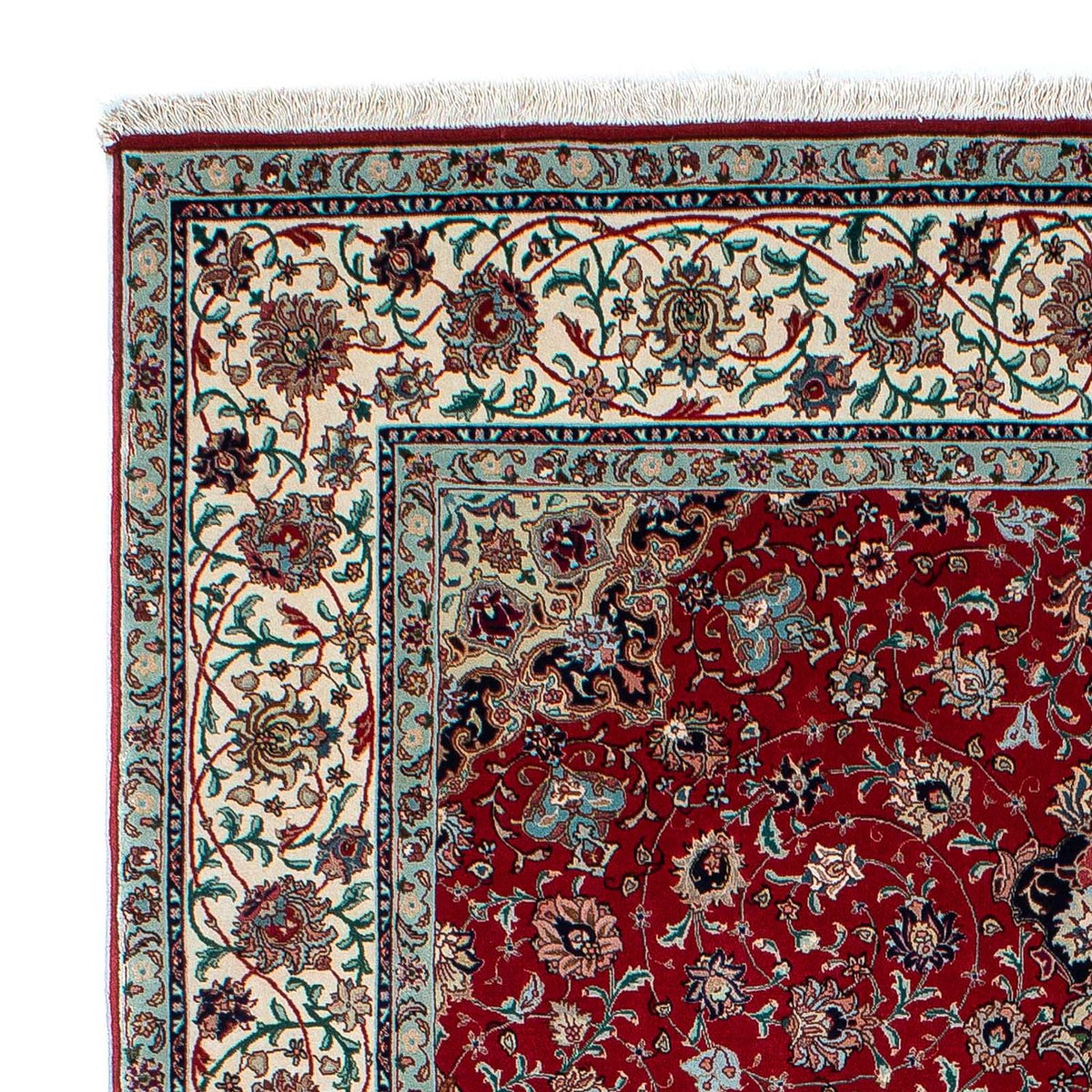 Täbriz Teppich 150x214cm - Perserteppich - dunkelrot