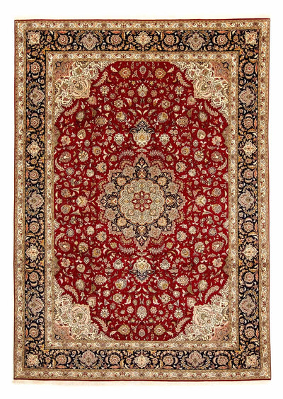 Täbriz - 50 Raj Teppich 254x353cm - Perserteppich - dunkelrot