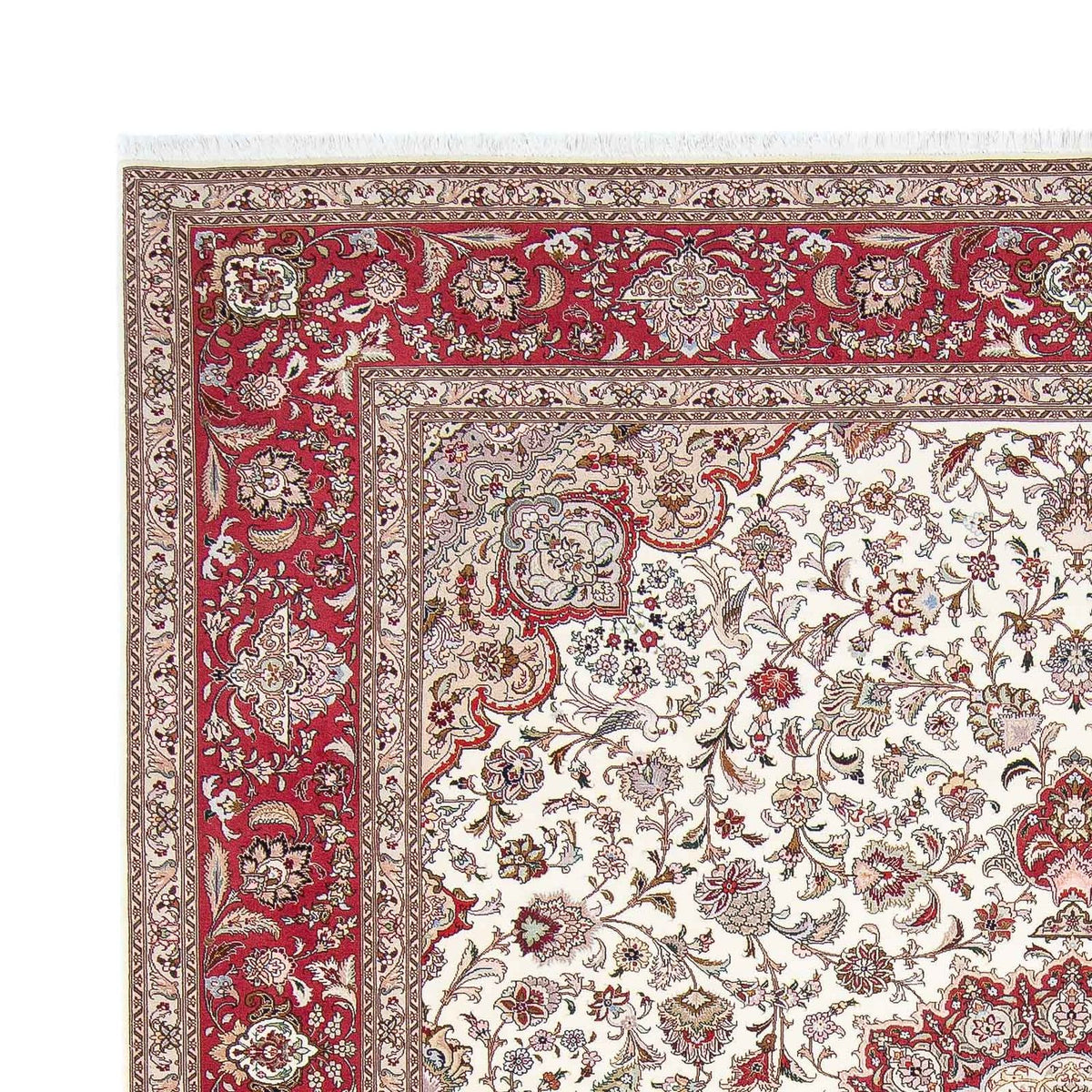 Täbriz - 50 Raj Teppich 251x299cm - Perserteppich - beige