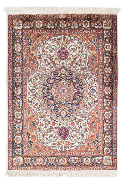 Ghom Teppich 102x148cm - Perserteppich - beige