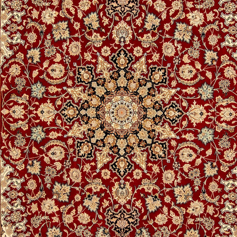 Isfahan Teppich 249x357cm - Perserteppich - dunkelrot