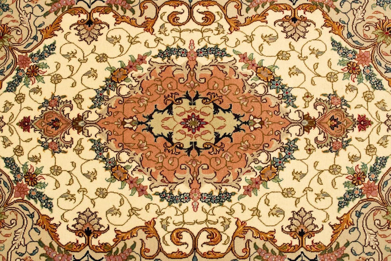 Täbriz - 50 Raj Teppich 100x152cm - Perserteppich - beige