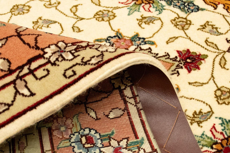 Täbriz - 50 Raj Teppich 100x152cm - Perserteppich - beige