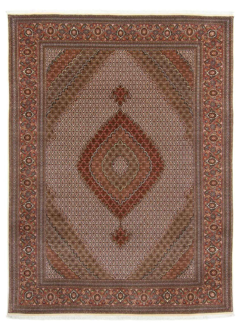 Täbriz - 50 Raj Teppich 250x349cm - Perserteppich - braun