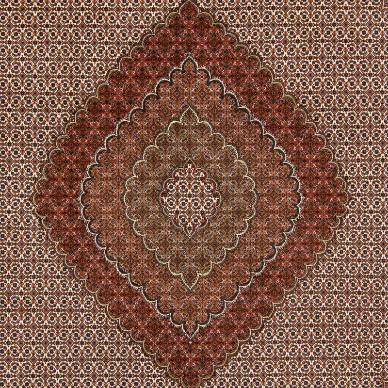 Täbriz - 50 Raj Teppich 250x349cm - Perserteppich - braun