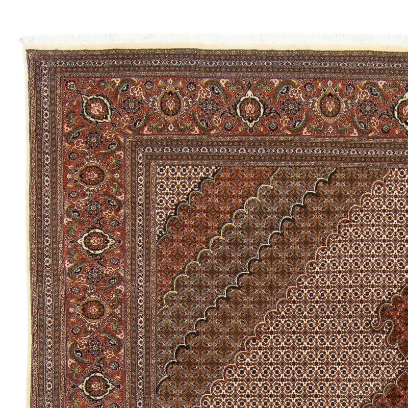 Täbriz - 50 Raj Teppich 250x349cm - Perserteppich - braun