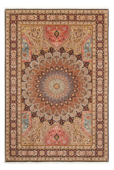 Täbriz - 50 Raj Teppich 204x306cm - Perserteppich - mehrfarbig
