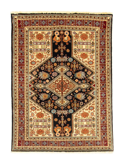 Ghashghai Teppich 102x138cm - Perserteppich - schwarz