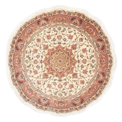 Täbriz - 50 Raj Teppich 150x150cm - Perserteppich - beige