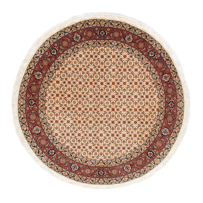 Täbriz - 50 Raj Teppich 150x150cm - Perserteppich - hellbraun
