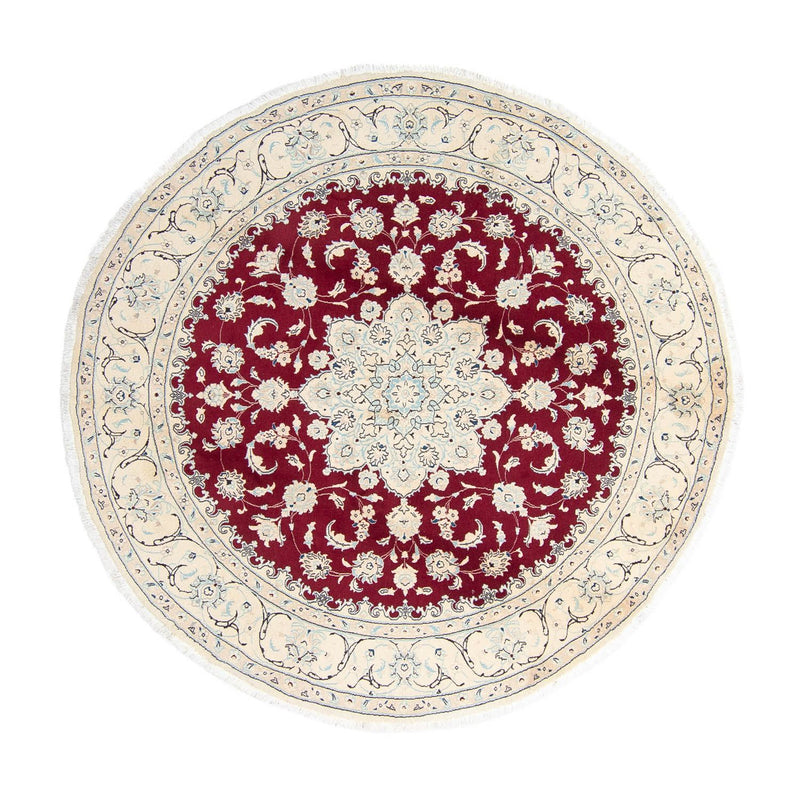 Nain Teppich 246x246cm - Perserteppich - dunkelrot