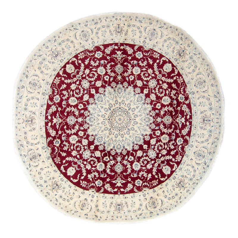Nain Teppich 302x302cm - Perserteppich - dunkelrot