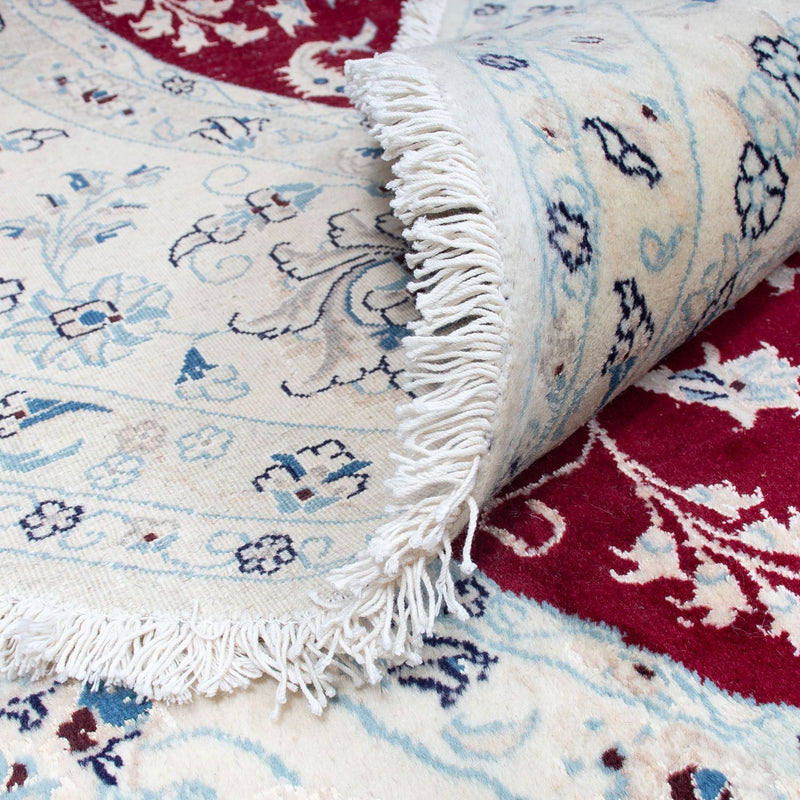 Nain Teppich 302x302cm - Perserteppich - dunkelrot