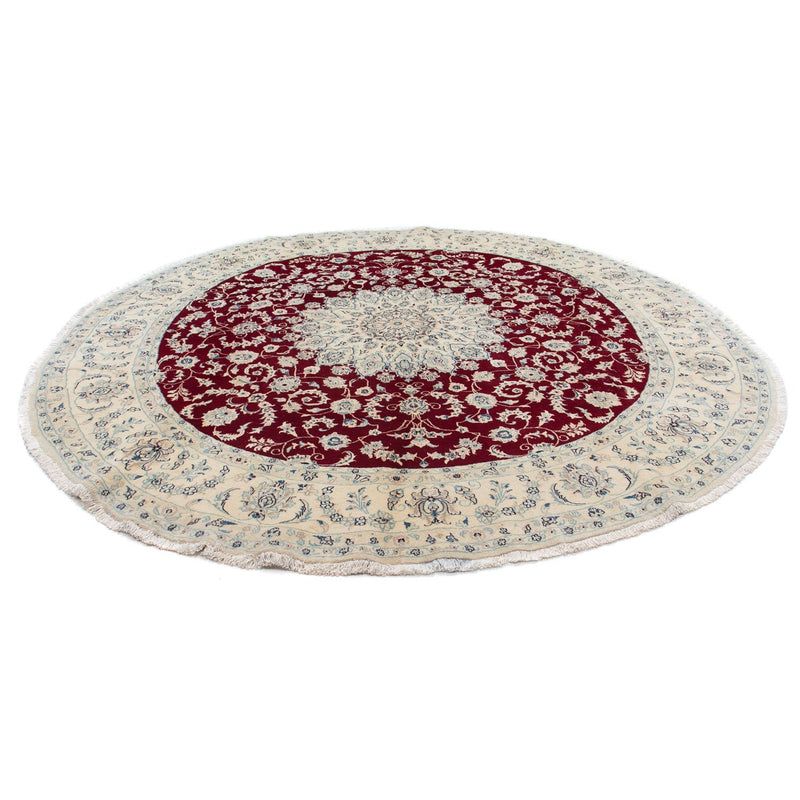Nain Teppich 302x302cm - Perserteppich - dunkelrot