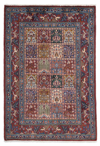 Moud Teppich 100x144cm - Perserteppich - dunkelrot