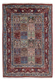 Moud Teppich 95x140cm - Perserteppich - dunkelrot