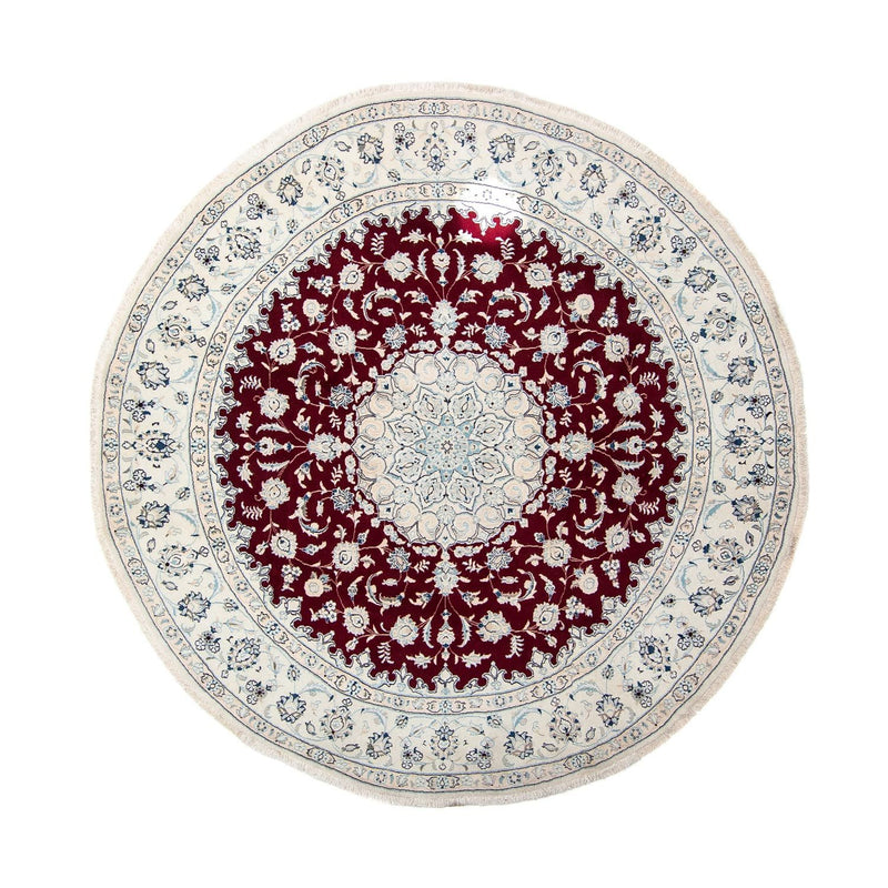 Nain Teppich 297x297cm - Perserteppich - dunkelrot