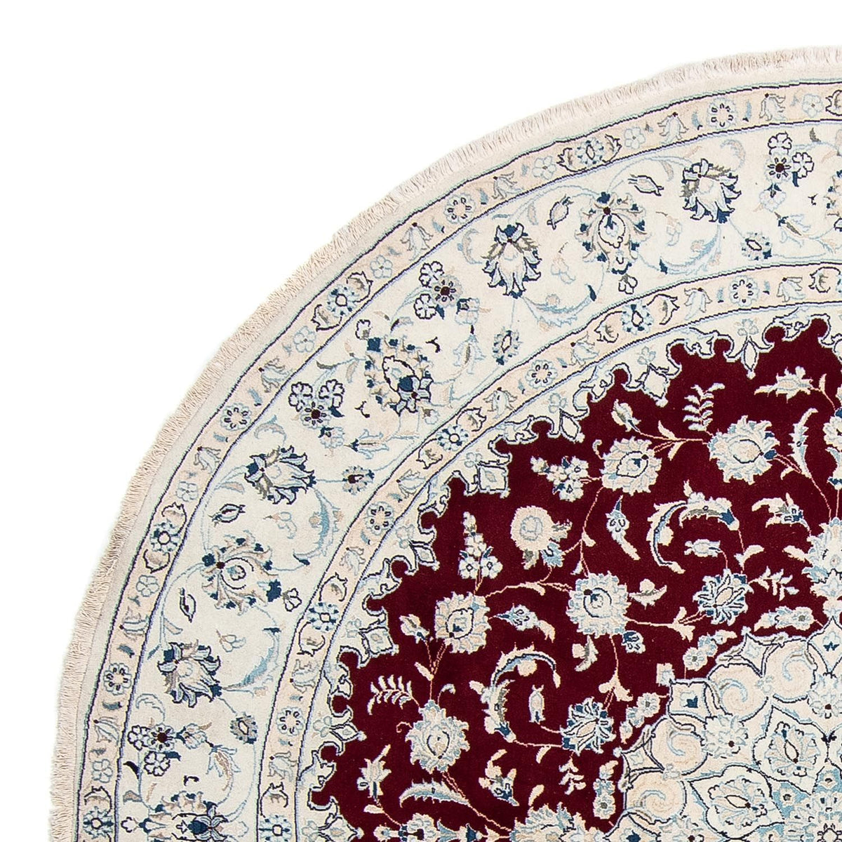Nain Teppich 297x297cm - Perserteppich - dunkelrot