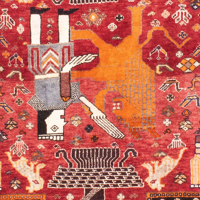 Shiraz Teppich 111x155cm - Perserteppich - dunkelrot