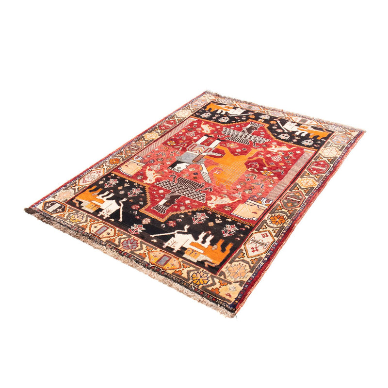 Shiraz Teppich 111x155cm - Perserteppich - dunkelrot