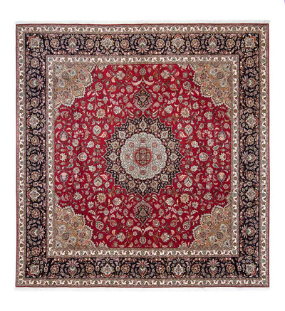 Täbriz Teppich 300x303cm - Perserteppich - dunkelrot