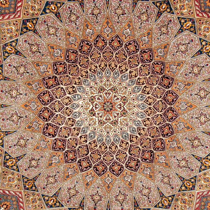 Täbriz - 50 Raj Teppich 303x405cm - Perserteppich - mehrfarbig