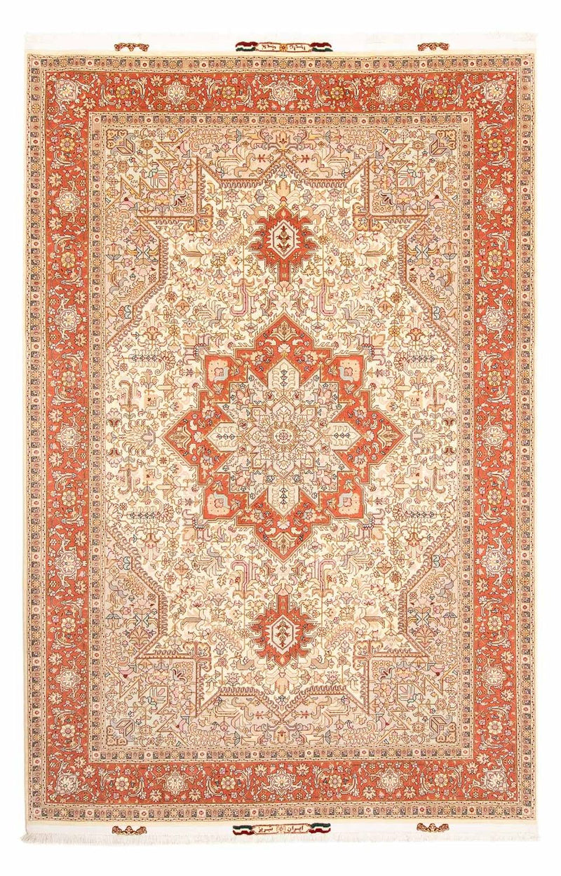 Täbriz - 50 Raj Teppich 207x305cm - Perserteppich - beige