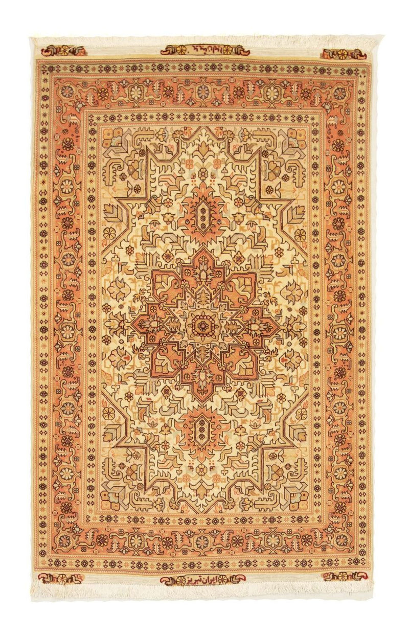 Täbriz - 50 Raj Teppich 103x150cm - Perserteppich - beige