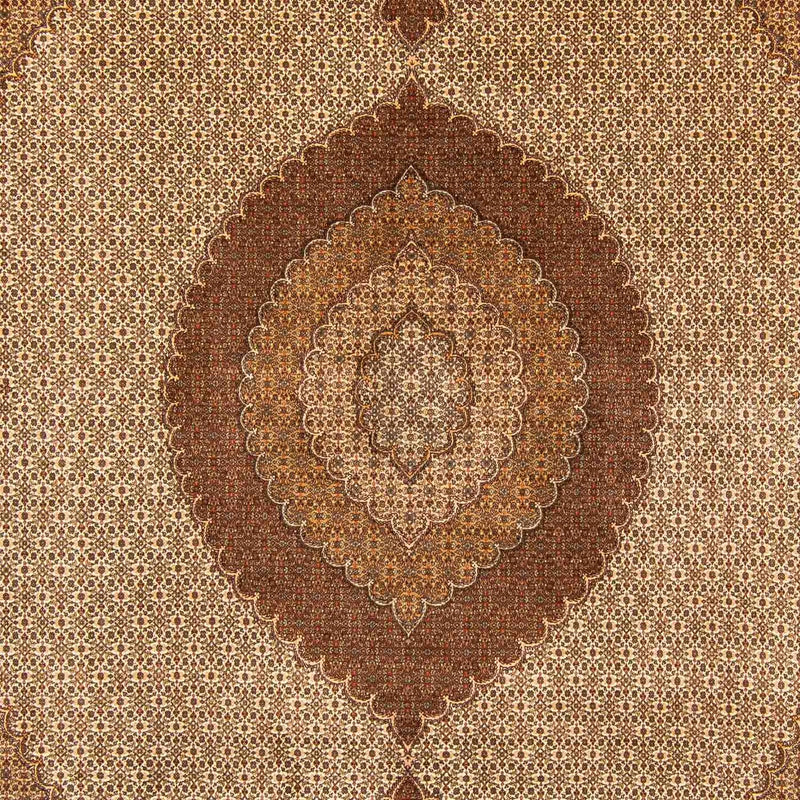 Täbriz Teppich 302x403cm - Perserteppich - hellbraun