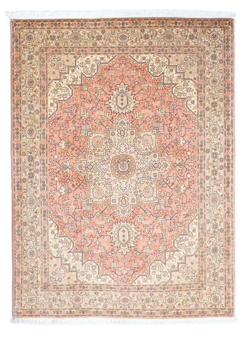 Täbriz - 50 Raj Teppich 152x210cm - Perserteppich - beige