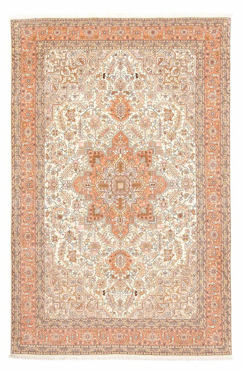 Täbriz - 50 Raj Teppich 202x305cm - Perserteppich - beige