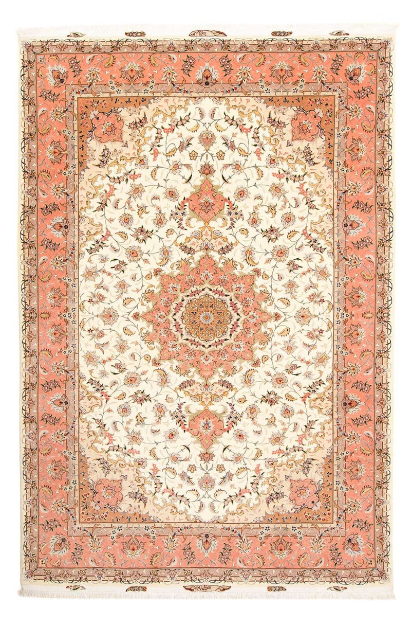 Täbriz - 50 Raj Teppich 204x305cm - Perserteppich - beige