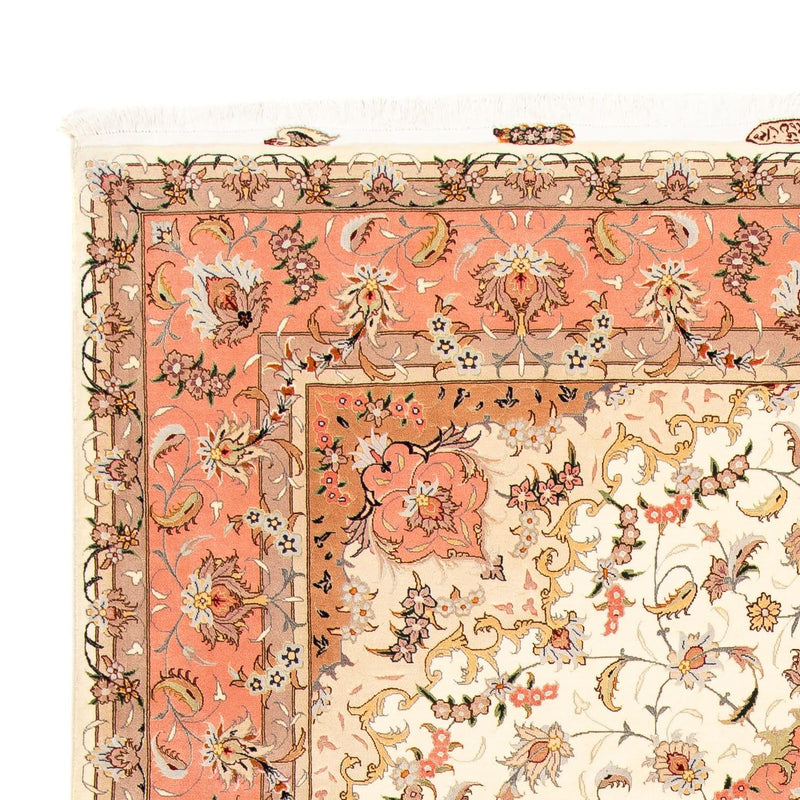 Täbriz - 50 Raj Teppich 204x305cm - Perserteppich - beige