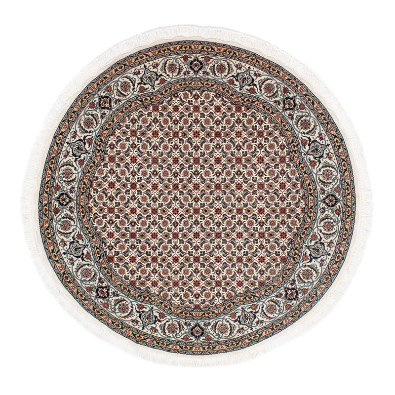 Täbriz - 50 Raj Teppich 151x151cm - Perserteppich - beige