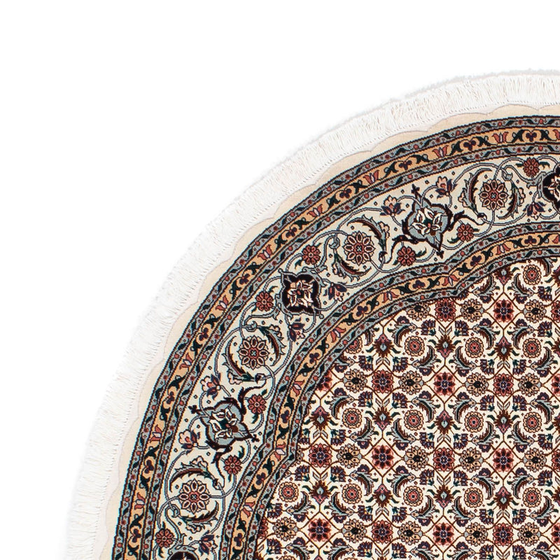 Täbriz - 50 Raj Teppich 151x151cm - Perserteppich - beige
