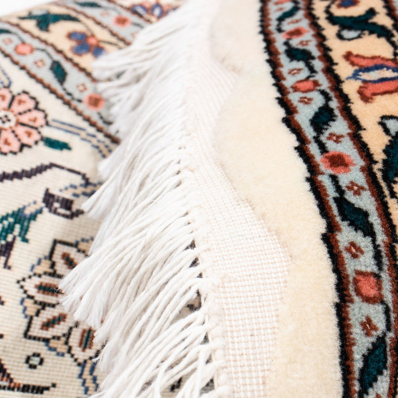 Täbriz - 50 Raj Teppich 151x151cm - Perserteppich - beige