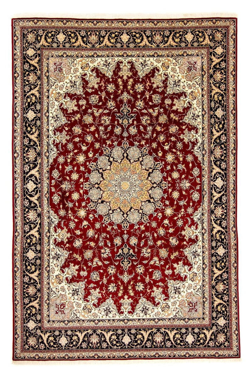 Täbriz - 50 Raj Teppich 249x352cm - Perserteppich - dunkelrot