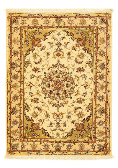 Täbriz - 50 Raj Teppich 103x141cm - Perserteppich - beige