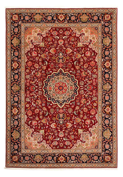 Täbriz - 50 Raj Teppich 209x303cm - Perserteppich - dunkelrot