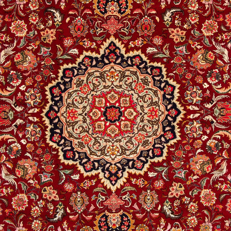Täbriz - 50 Raj Teppich 209x303cm - Perserteppich - dunkelrot