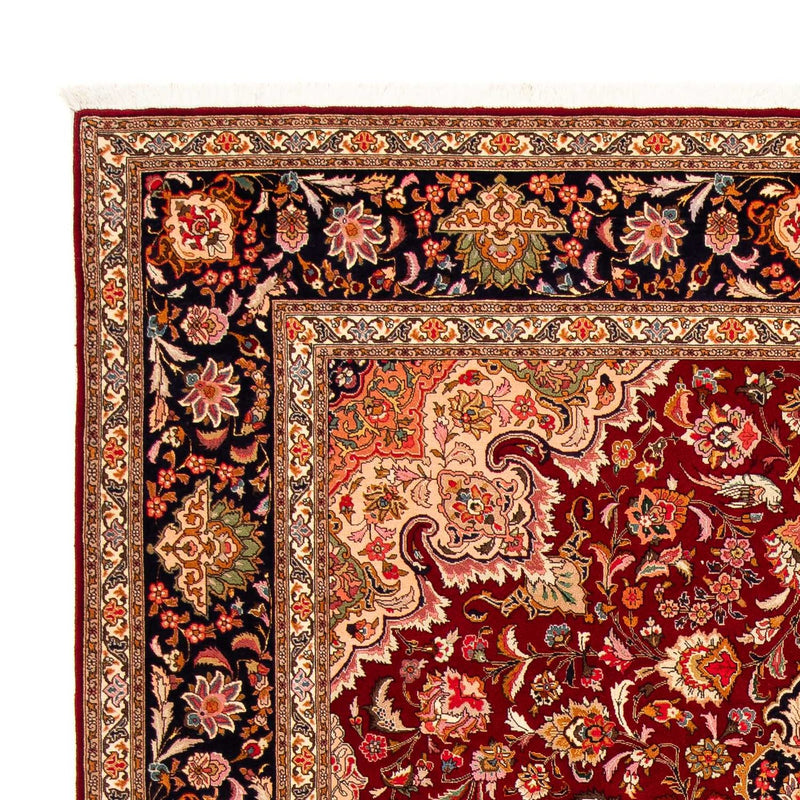 Täbriz - 50 Raj Teppich 209x303cm - Perserteppich - dunkelrot